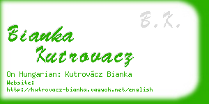 bianka kutrovacz business card
